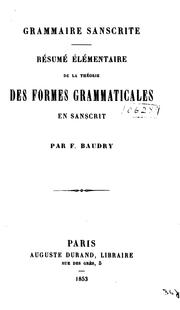 Cover of: Resume Elementaire de la Theorie Des Formes Grammaticales | 