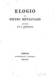 Elogio di Pietro Metastasio by G. Venanzio