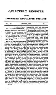 Cover of: Quarterly Register of the American Education Society