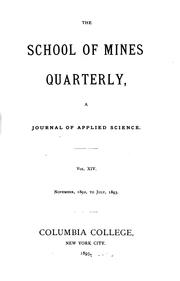 Cover of: The School of Mines Quarterly
