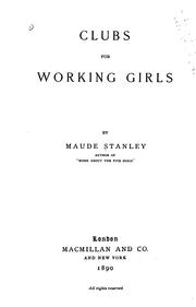 Cover of: Clubs for Working Girls