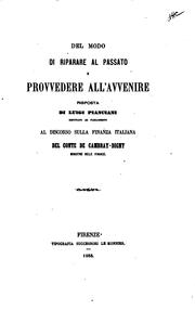 Cover of: Del modo di riparare al passato e provvedere all'avvenire: risposta di Luigi Pianciani, deputato ...