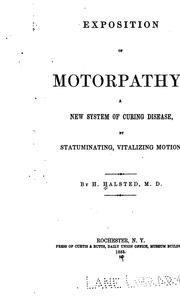 Cover of: Exposition on motorpathy