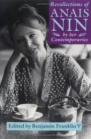Cover of: Recollections of Anaïs Nin