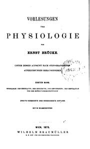 Cover of: Vorlesungen über Physiologie... by 