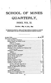 Cover of: The School of Mines Quarterly