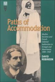 Cover of: Paths of accommodation by Robinson, David