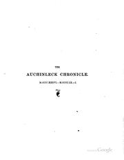The Auchinleck chronicle by Auchinleck chronicle