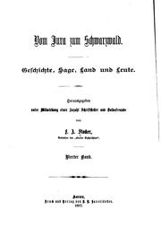 Cover of: Vom Jura zum Schwarzwald: Geschichte, Sage, Land und Leute by 