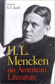 Cover of: H.L. Mencken on American literature by H. L. Mencken