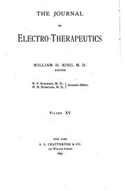 Cover of: The Journal of Electro-therapeutics | 