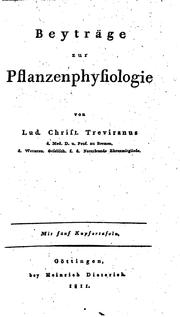 Cover of: Beyträge zur Pflanzenphysiologie