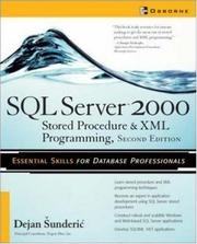 Cover of: SQL Server 2000 stored procedure & XML programming