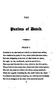 Cover of: The Psalms of David, attempted in verse by Senex | 