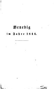Cover of: Venedig im Jahre 1844