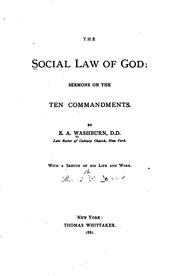 Cover of: The Social Law of God: Sermons on the Ten Commandments | 