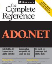 Cover of: ADO.NET by Michael Otey, Denielle Otey