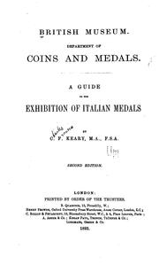 A Guide to the Exhibition of Italian Medals by British Museum Dept . of coins and medals
