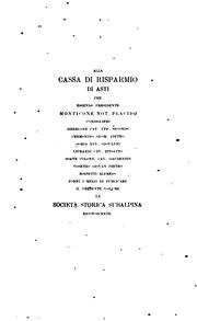 Cover of: Biblioteca della Società storica subalpina