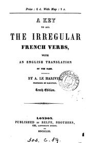 Cover of: A key to all the irregular French verbs