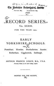 Cover of: Record Series (Yorkshire Archaeological Society)