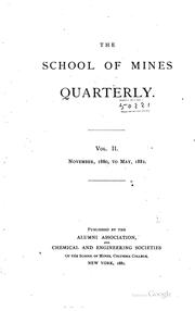 Cover of: The School of Mines Quarterly