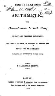 Cover of: Conversations on Arithmetic, with Demonstrations to Each Rule