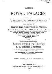 Cover of: Within Royal Palaces: A Brilliant and Charmingly Written Inner Life View of ... by Marguerite Cunliffe-Owen