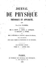 Cover of: Journal de physique théorique et appliquée