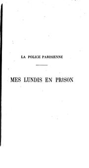 Cover of: Mes lundis en prison