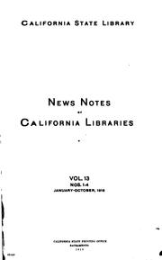 Cover of: News Notes of California Libraries