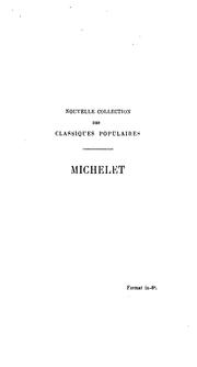 Cover of: Michelet: par F. Corréard ... orné d'un portrait de Michelet et de plusieurs gravures et ... by François Corréard