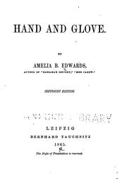 Cover of: Hand and Glove: By Amelia B. Edwards