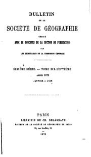 Cover of: Bulletin de la Société de géographie