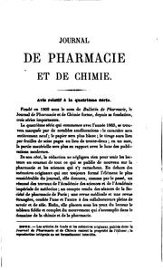 Cover of: Journal de pharmacie et de chimie