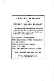 Cover of The Progress of a United People by [name missing]