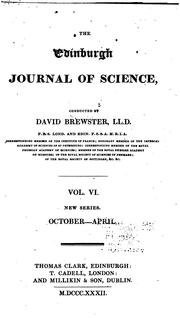 Cover of: The Edinburgh Journal of Science