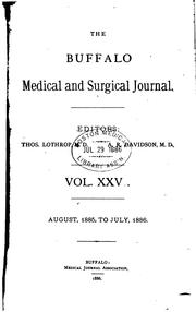 Cover of: Buffalo Medical and Surgical Journal | 