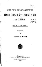 Cover of: Aus dem pädagogischen Universitäts-seminar zu Jena... by 