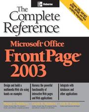 Cover of: Microsoft Office FrontPage 2003: The Complete Reference (Osborne Complete Reference Series)