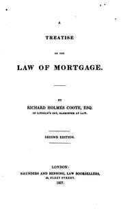 Cover of: A treatise on the law of mortgage by 