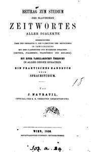 Cover of: Beitrag zum Studium des slavischen Zeitwortes aller Dialekte: insbesondere über den Gebrauch u ...