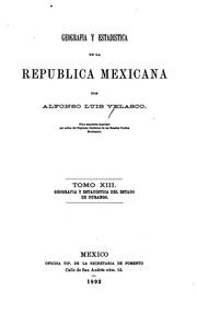Cover of: Geografía y Estadística de la República Mexicana by 