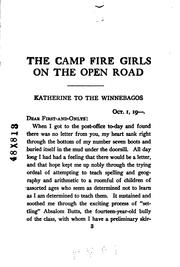 Cover of: The Camp Fire Girls on the Open Road: Or, Glorify Work | 