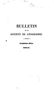 Cover of: Bulletin de la Société de géographie