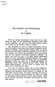Cover of: Nervösität und Erziehung