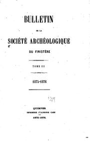 Cover of: Bulletin de la Société archéologique du Finistère