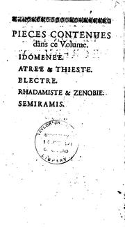 Cover of: Theatre de Monsieur de Crébillon