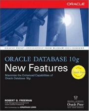 Cover of: Oracle Database 10g new features by Freeman, Robert G.