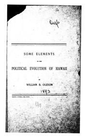 Some elements in the political evolution of Hawaii